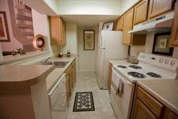 a kitchen with a stove a refrigerator and a sink
